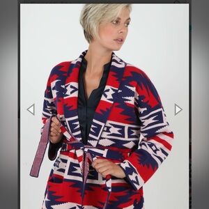 Aleck Cardigan In Red Navy brand new in the bag ready for a new home